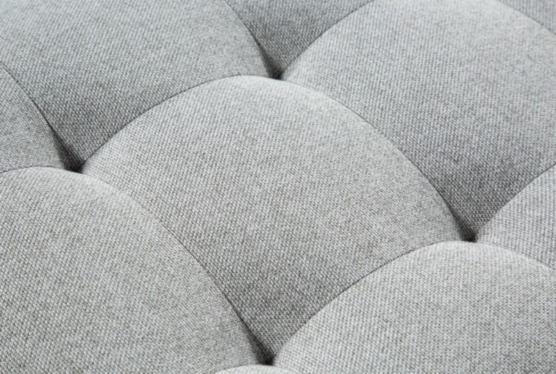 Accent Pieces |   Ginger Grey Fabric Rectangle Ottoman Accent Pieces Accent Pieces