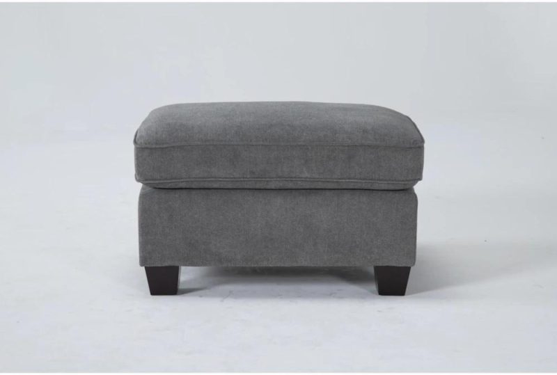 Accent Pieces |   Reid Grey Fabric Rectangle Ottoman Accent Pieces Accent Pieces