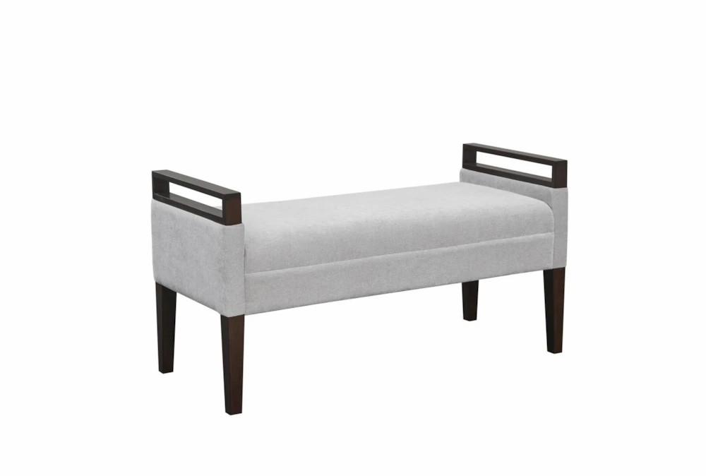 Benches |   42″ Light Grey Upholstered Accent Bench Benches Benches