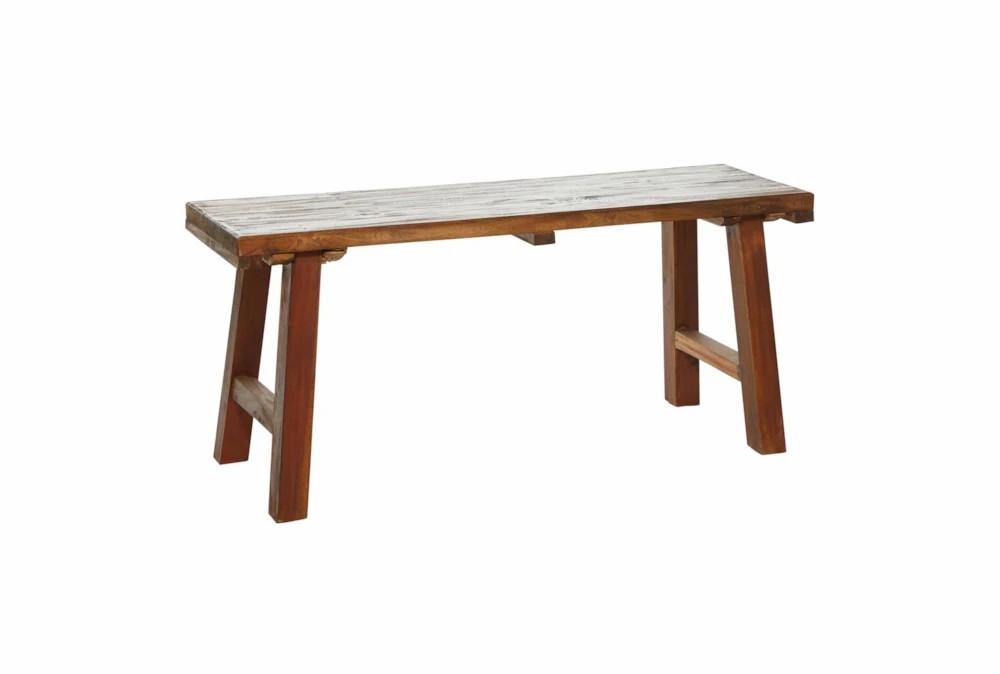 Benches |   44″ Brown Wood Bench Benches Benches