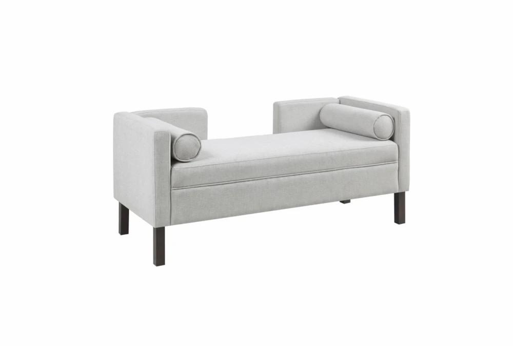 Benches |   50″ Gray Upholstered Accent Bench Benches Benches