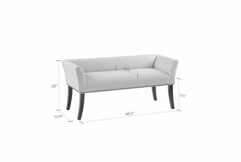 Benches |   50″ Nessa Grey Accent Bench Benches Benches