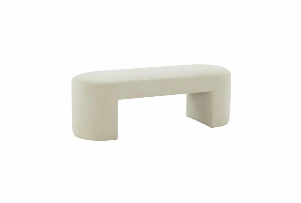 Benches |   51″ Cream Velvet Modern Bench Benches Benches