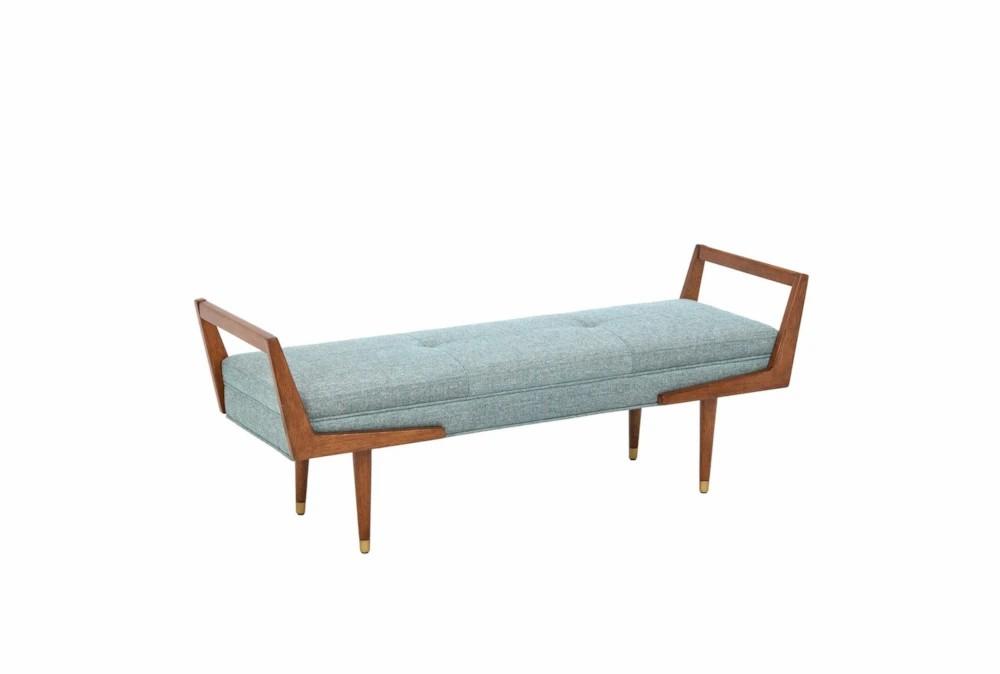 Benches |   59″ Mid-Century Blue Bench Benches Benches