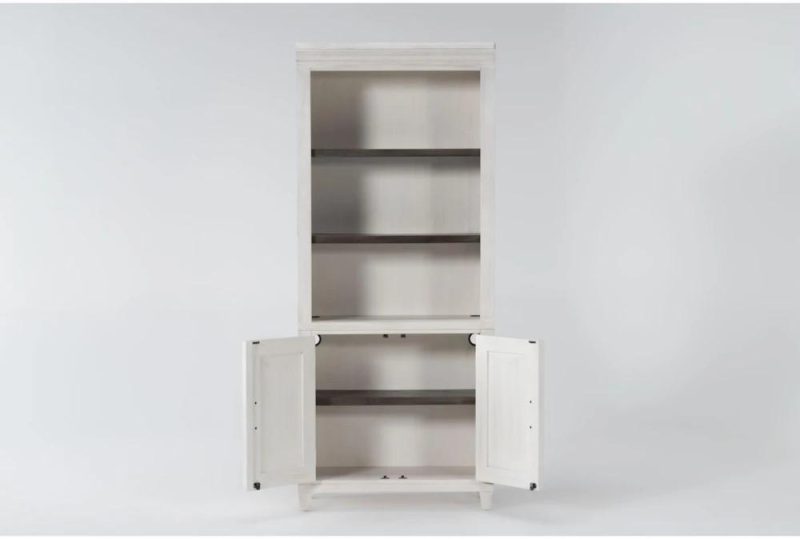 Bookcases |   Aberdeen White 76″ Bookcase with Doors Bookcases Bookcases