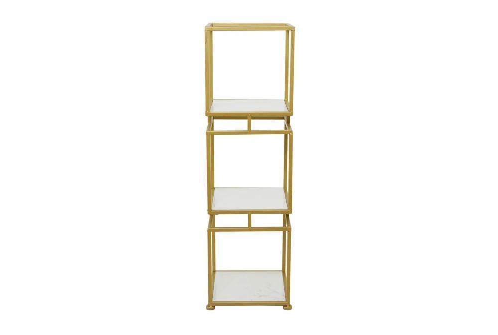 Bookcases |   Ellwood Gold Marble 39″ Etagere Bookcase Bookcases Bookcases