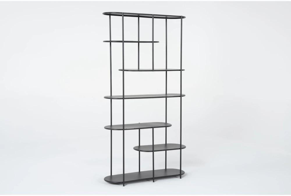 Bookcases |   Estelle 72″ Black Metal Etagere Bookcase Bookcases Bookcases