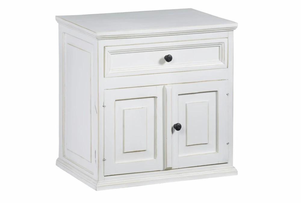 Cabinets + Chests |   24″ White Cabinet With 1 Drawer + Doors Cabinets + Chests Cabinets + Chests