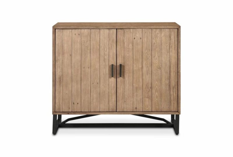 Cabinets + Chests |   39″ Modern Natural Planked 2 Door Accent Cabinet Cabinets + Chests Cabinets + Chests