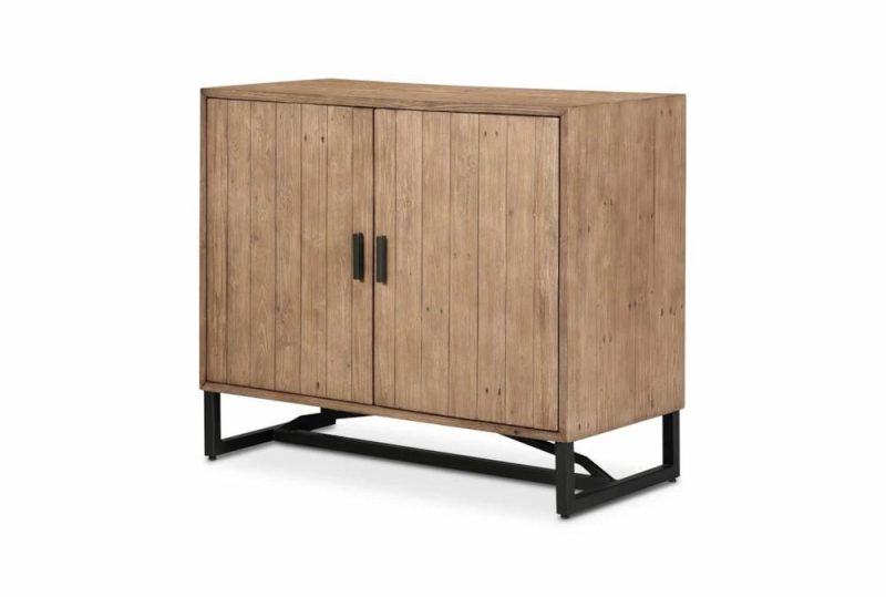 Cabinets + Chests |   39″ Modern Natural Planked 2 Door Accent Cabinet Cabinets + Chests Cabinets + Chests