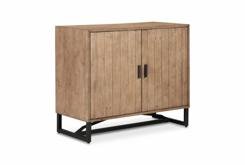 Cabinets + Chests |   39″ Modern Natural Planked 2 Door Accent Cabinet Cabinets + Chests Cabinets + Chests