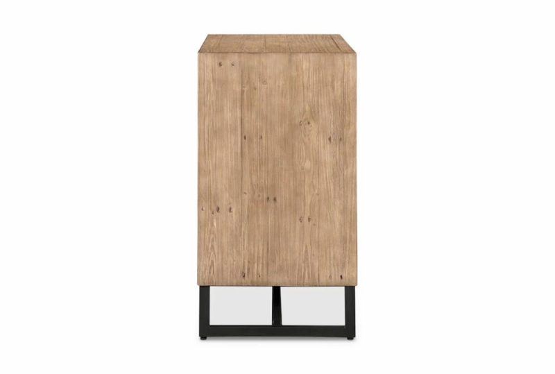 Cabinets + Chests |   39″ Modern Natural Planked 2 Door Accent Cabinet Cabinets + Chests Cabinets + Chests