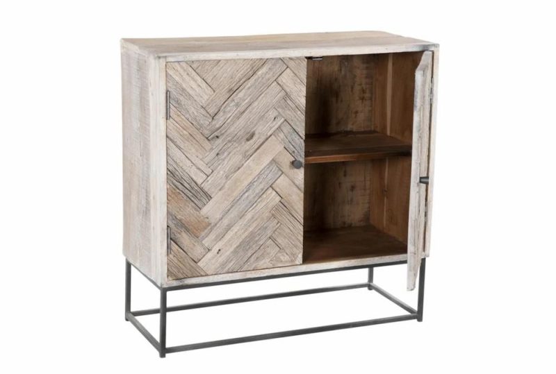 Cabinets + Chests |   Mango + Pine 2 Door Chevron Cabinet Cabinets + Chests Cabinets + Chests