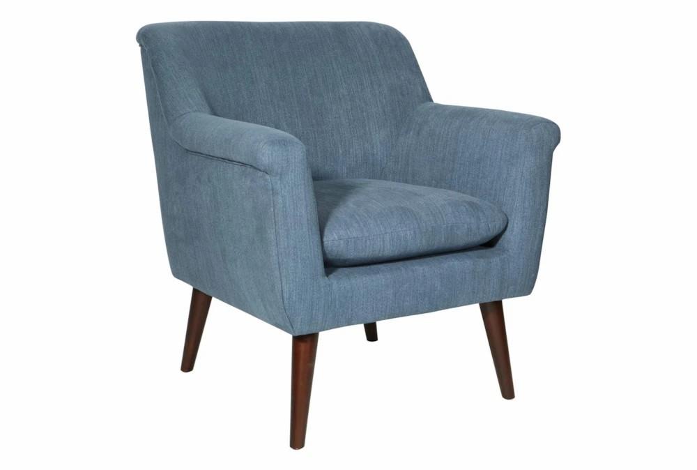 Chairs |   Dane Blue Fabric Steel Accent Arm Chair with Dark Coffee Legs Chairs Chairs