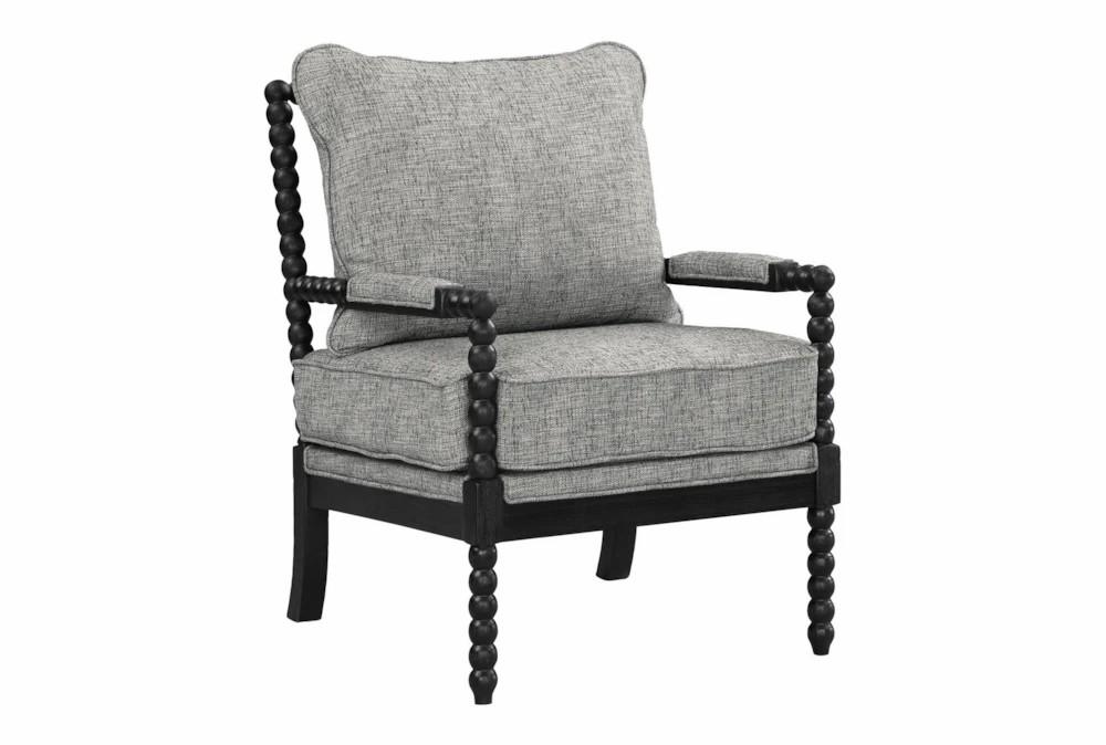 Chairs |   Eliza Graphite Grey Fabric Spindle Arm Chair Chairs Chairs