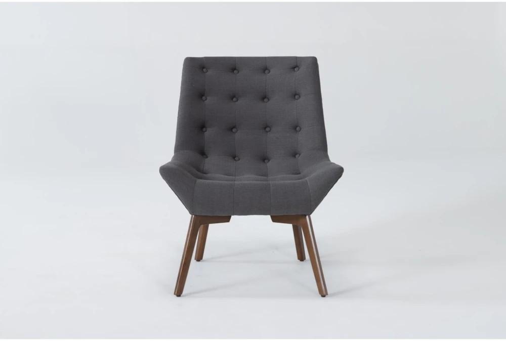 Chairs |   Shelly Charcoal Grey Fabric Tufted Chair with Coffee Legs Chairs Chairs