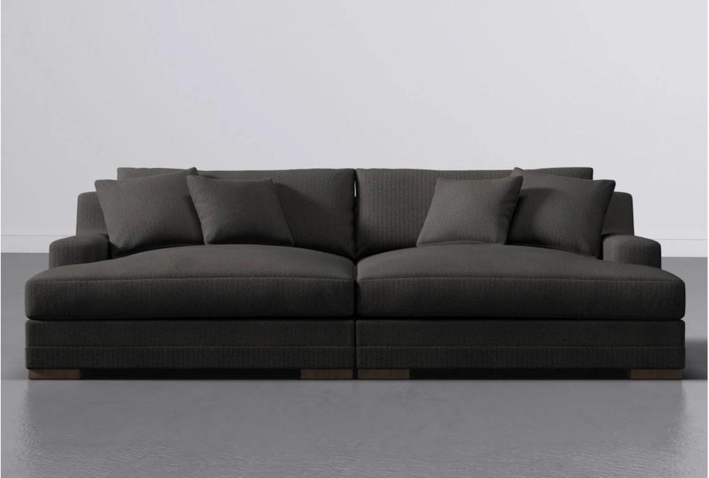 Chaise Lounges |   Emmett Grande Raven 100″ Double Chaise Sectional Chaise Lounges Chaise Lounges