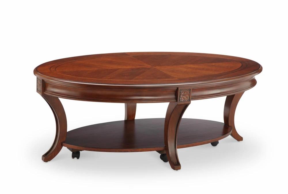 Coffee Tables |   Cohen Storage Oval Coffee Table With Wheels Coffee Tables Coffee Tables