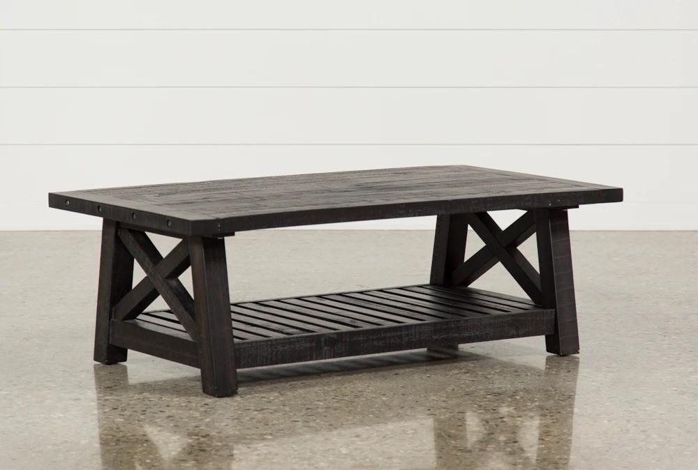 Coffee Tables |   Jaxon Black Rectangle Coffee Table With Storage Shelf Coffee Tables Coffee Tables