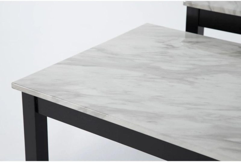 Coffee Tables |   Thurner White Faux Marble 3 Piece Coffee Table Set Coffee Tables Coffee Tables