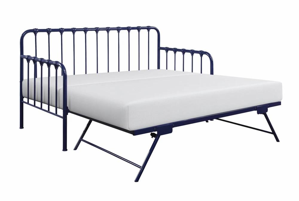 Daybeds |   Adalie Navy Twin Metal Daybed With Lift-Up Trundle Daybeds Daybeds