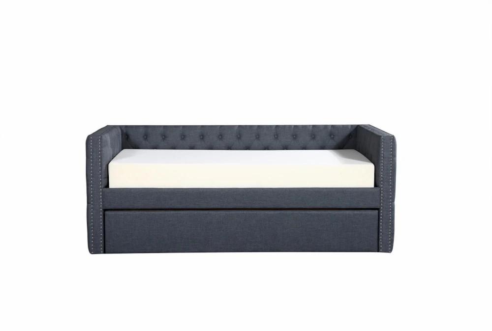 Daybeds |   Brinsley II Grey Upholstered Daybed With Trundle Daybeds Daybeds