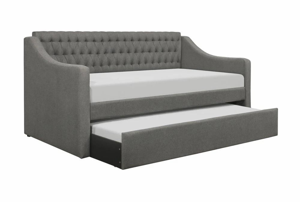 Daybeds |   Filmore Grey Twin Upholstered Daybed With Trundle Daybeds Daybeds