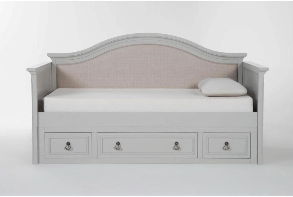 Daybeds |   Julia Grey II Twin Wood & Upholstered Daybed With Storage Daybeds Daybeds