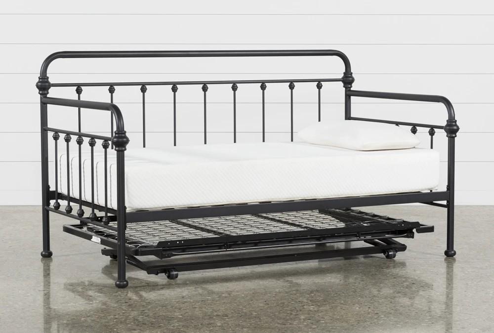 Daybeds |   Knox Black Metal Daybed With Revive Pop-Up Trundle Daybeds Daybeds