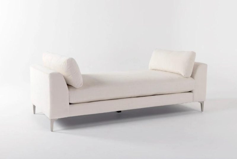 Daybeds |   Loft II Cream 88″ Fabric Chaise Lounge Chaise Lounges Chaise Lounges