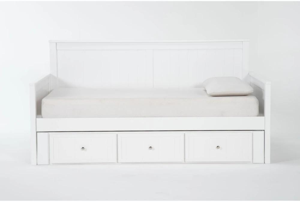 Daybeds |   Luca White Twin Daybed With 3-Drawer Storage Unit Daybeds Daybeds