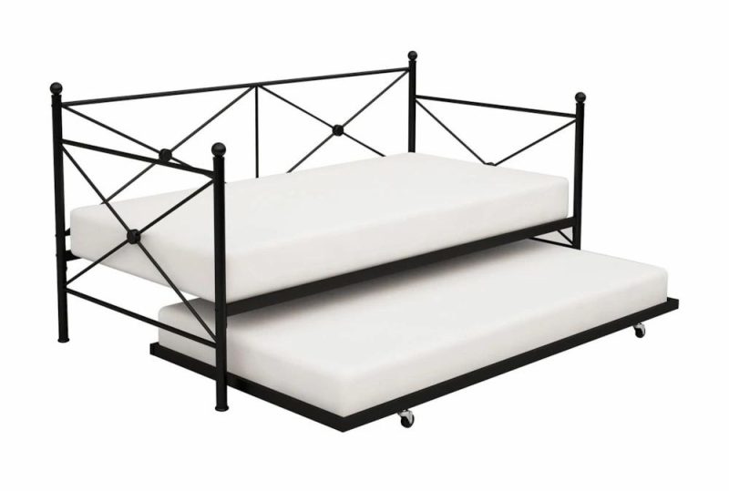 Daybeds |   Orion Twin Metal Daybed With Trundle Daybeds Daybeds