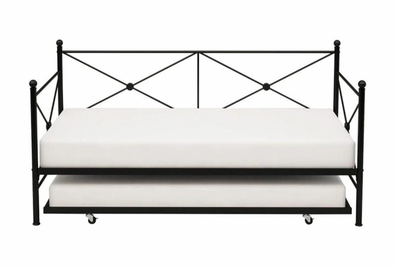 Daybeds |   Orion Twin Metal Daybed With Trundle Daybeds Daybeds