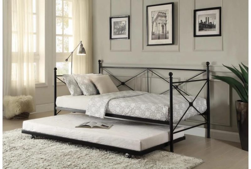 Daybeds |   Orion Twin Metal Daybed With Trundle Daybeds Daybeds