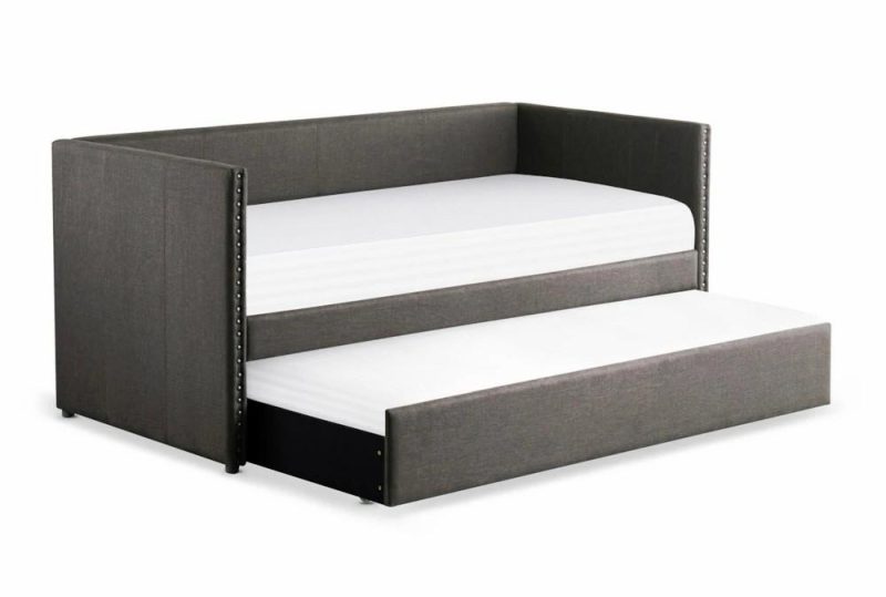 Daybeds |   Tulney Grey Twin Upholstered Daybed With Trundle Daybeds Daybeds