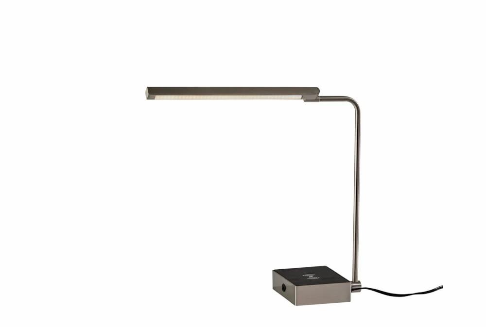 Desk Lamps |   16 Inch Silver Steel Led Desk Table Lamp With Usb Desk Lamps Desk Lamps