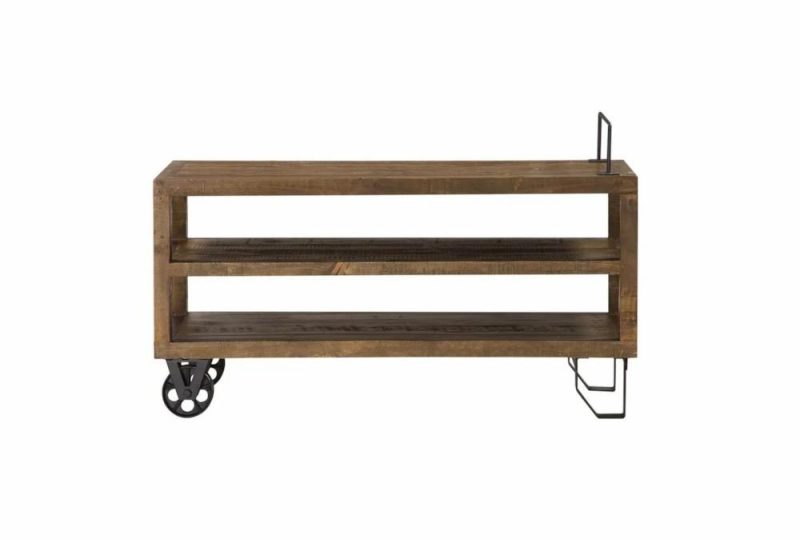 Entryway Furniture |   Blythe 55″ Brown Entryway Console Table With Wheels Entryway Furniture Entryway Furniture