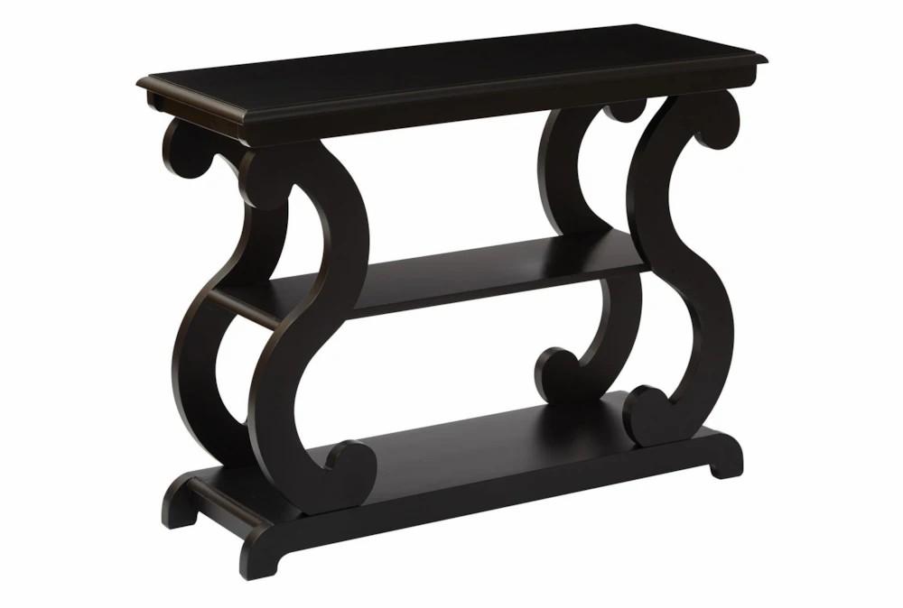 Entryway Furniture |   Candice 36″ Brushed Black Entryway Console Table With Storage Shelves Entryway Furniture Entryway Furniture