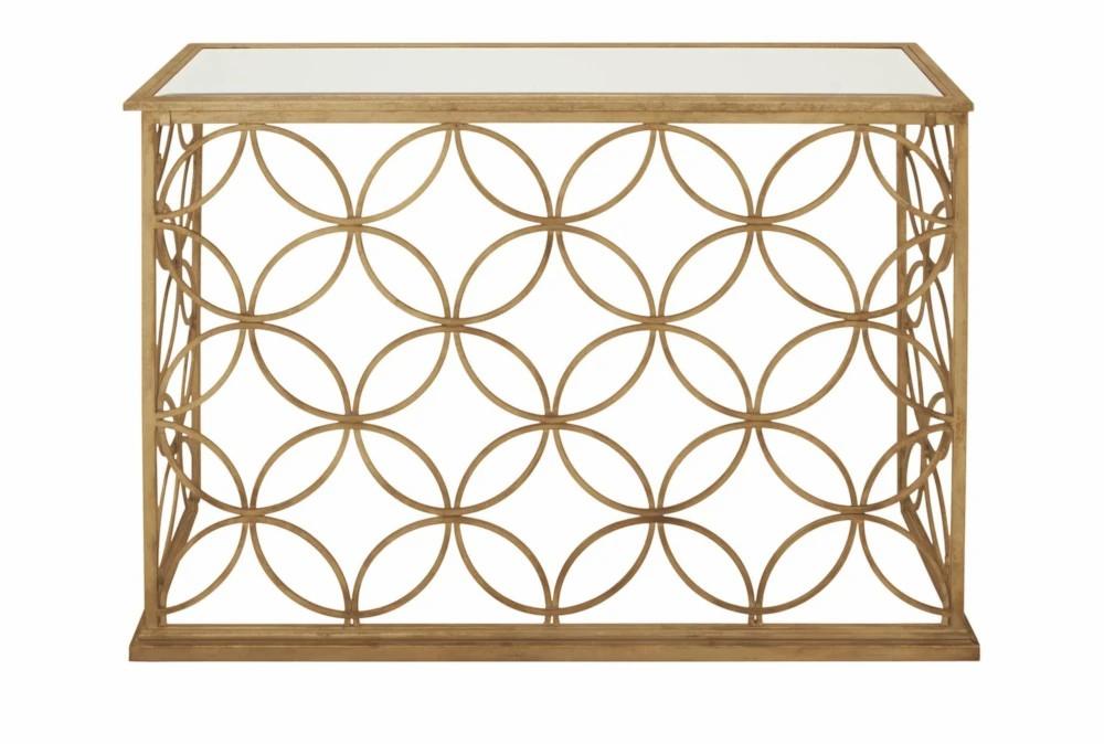 Entryway Furniture |   Gold Iron + Glass Top 47″ Entryway Console Table Entryway Furniture Entryway Furniture