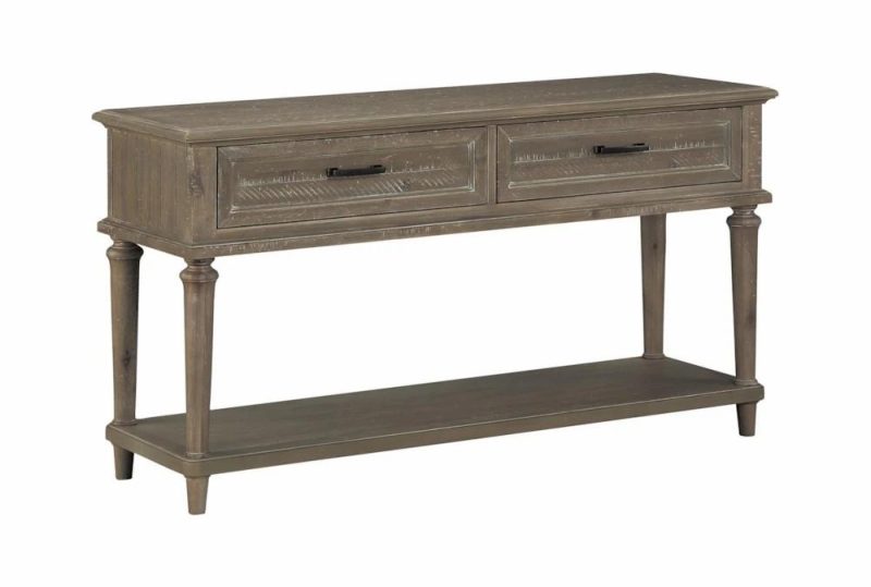 Entryway Furniture |   Grey 54″ Traditional Entryway Console Table With Storage Drawers + Shelf Entryway Furniture Entryway Furniture