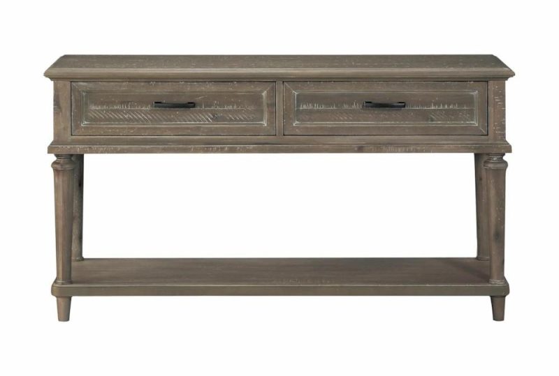 Entryway Furniture |   Grey 54″ Traditional Entryway Console Table With Storage Drawers + Shelf Entryway Furniture Entryway Furniture