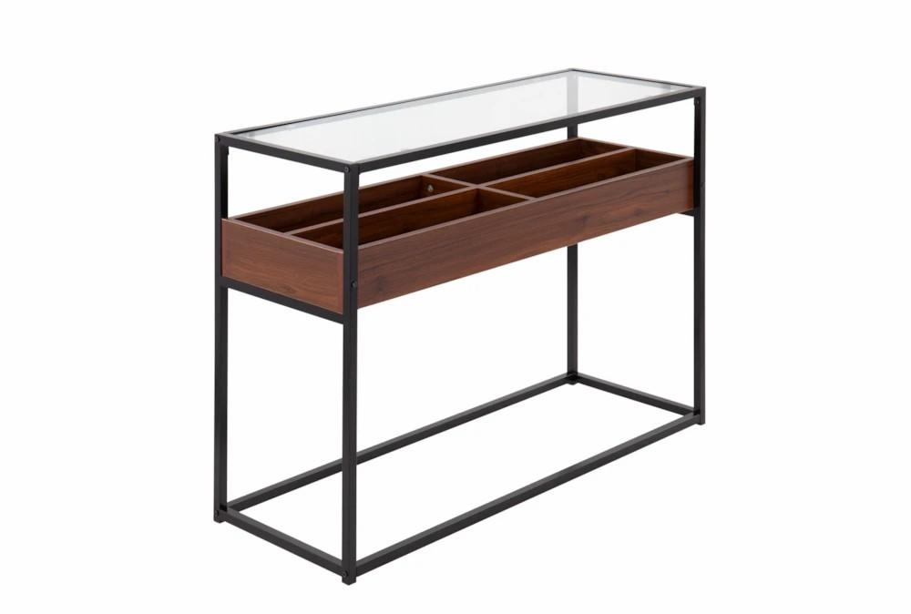 Entryway Furniture |   Shadow Box 43″ Brown + Black Entryway Console Table Entryway Furniture Entryway Furniture