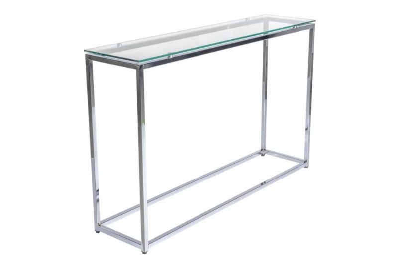 Entryway Furniture |   Shane 47″ Clear Clear Glass 47″ Entryway Console Table Entryway Furniture Entryway Furniture