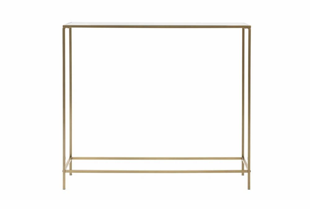 Entryway Furniture |   Zola 36″ Glass + Brass Entryway Console Table Entryway Furniture Entryway Furniture