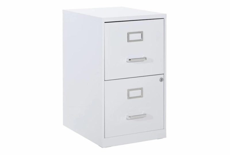 Filing Cabinets |   White 2 Drawer Locking Metal Filing Cabinet Filing Cabinets Filing Cabinets