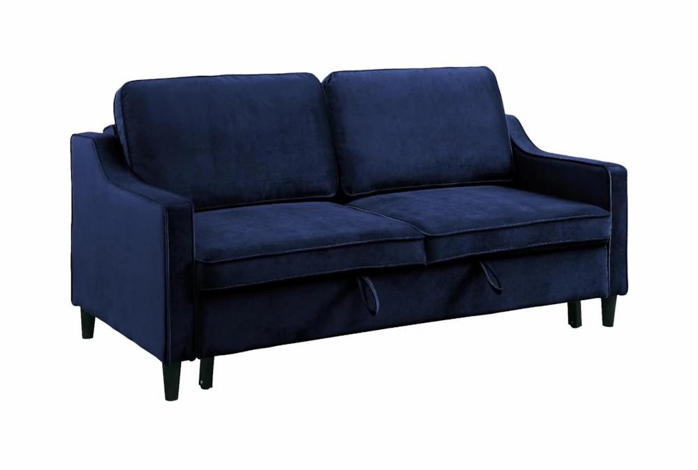 Futons |   Orina Navy Blue 72″ Convertible Futon Sleeper Sofa Bed Futons Futons