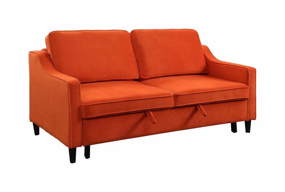 Futons |   Orina Orange 72″ Convertible Futon Sleeper Sofa Bed Futons Futons