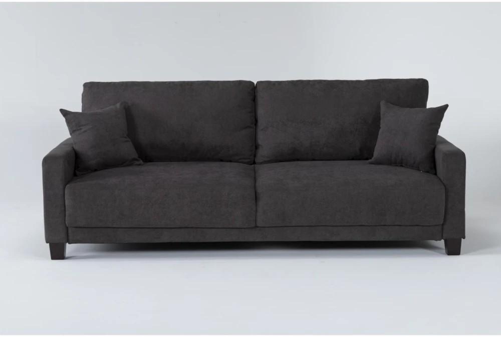 Futons |   Pascal II Granite Grey Fabric 91″ Queen Convertible Futon Sleeper Sofa Bed Futons Futons