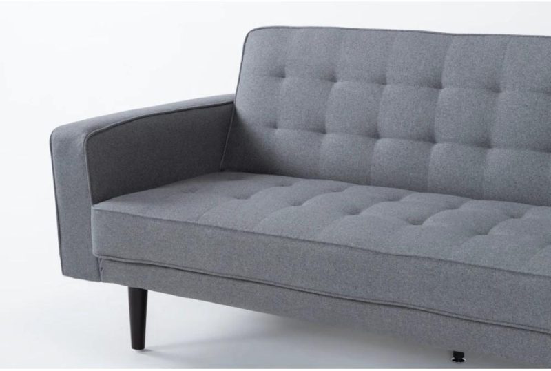 Futons |   Petula II Slate Grey Fabric 85″ Convertible Futon Sleeper Sofa Bed Futons Futons