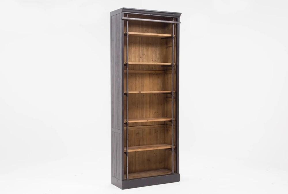 Gaming Furniture |   Barton Black + Natural 102″ Bookcase Bookcases Bookcases